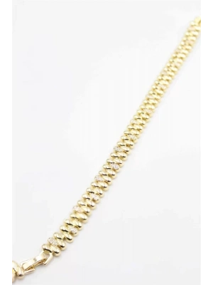 Taşlı Vip Bileklik - Altın