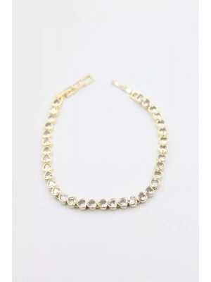 Taşlı Vip Bileklik - Altın