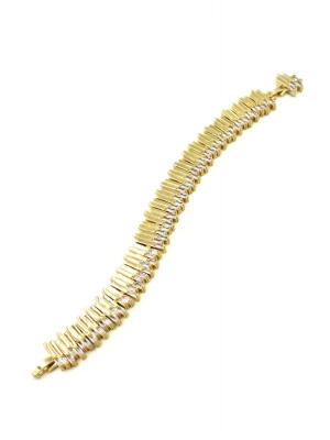 Taşlı VİP Bileklik - Altın