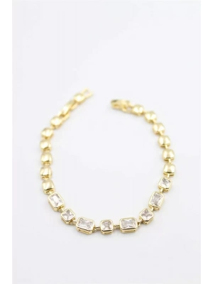 Taşlı Vip Bileklik - Altın