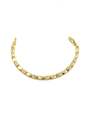 Taşlı VİP Bileklik - Altın