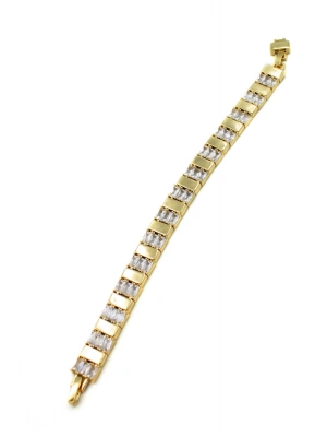 Taşlı VİP Bileklik - Altın