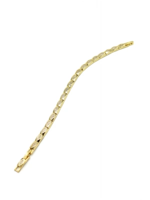 Taşlı VİP Bileklik - Altın