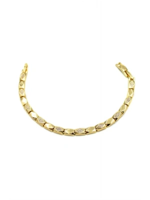 Taşlı VİP Bileklik - Altın