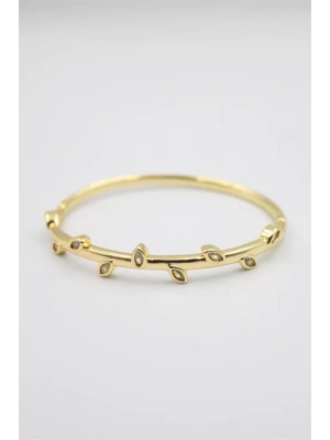 Taşlı Vip Bilezik - Altın