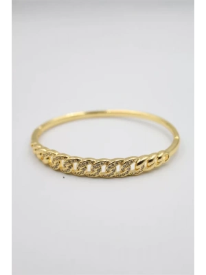 Taşlı Vip Bilezik - Altın