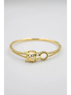 Taşlı Vip Bilezik - Altın