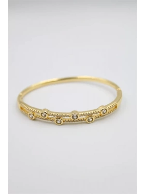 Taşlı Vip Bilezik - Altın