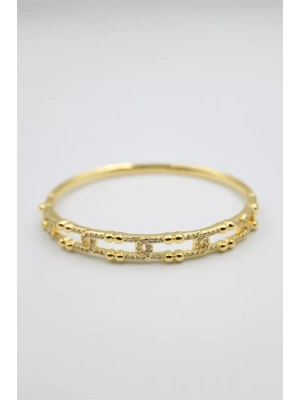 Taşlı Vip Bilezik - Altın