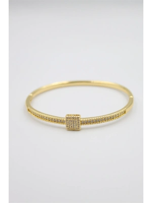 Taşlı Vip Bilezik - Altın