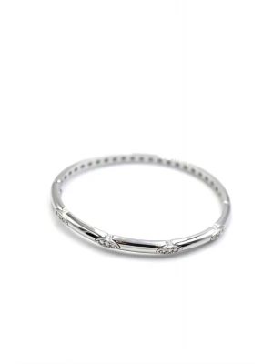 Taşlı Vip Bilezik - Gümüş