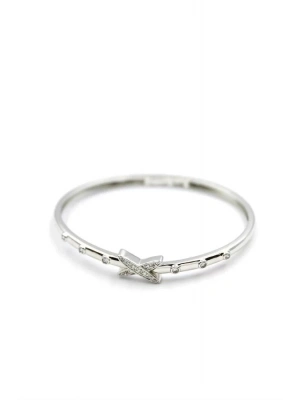 Taşlı Vip Bilezik - Gümüş