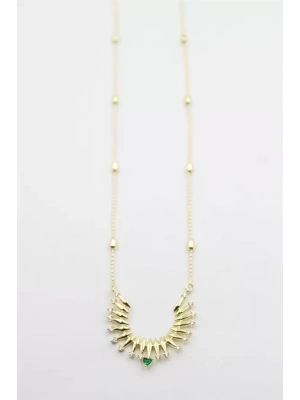 Taşlı Vip Kolye - Altın