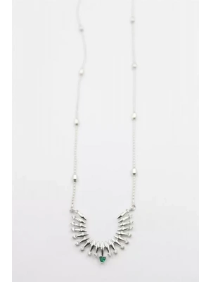 Taşlı Vip Kolye - Gümüş