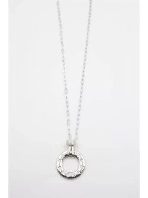 Taşlı Vip Kolye - Gümüş