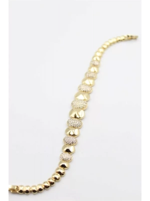 Taşlı Xuping Bileklik - Altın