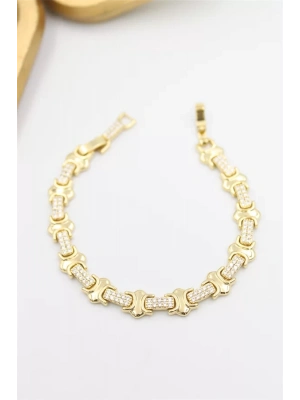 Taşlı Xuping Bileklik - Altın