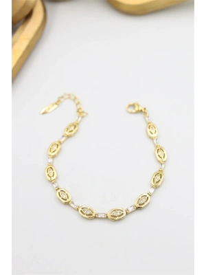 Taşlı Xuping Bileklik - Altın