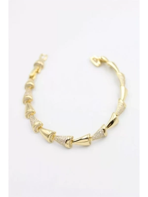 Taşlı Xuping Bileklik - Altın