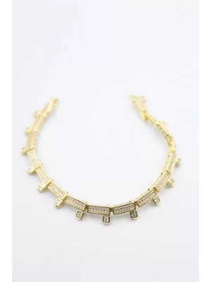 Taşlı Xuping Bileklik - Altın