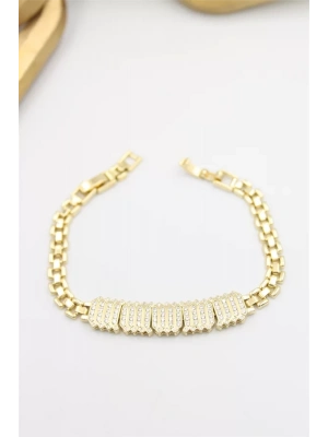 Taşlı Xuping Bileklik - Altın