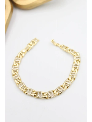 Taşlı Xuping Bileklik - Altın