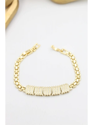 Taşlı Xuping Bileklik - Altın