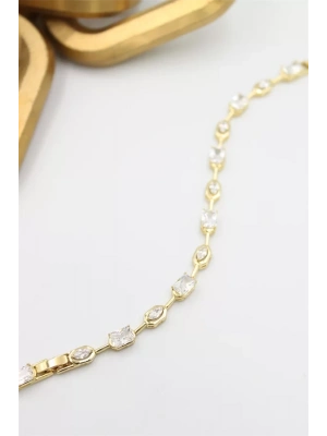 Taşlı Xuping Bileklik - Altın