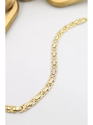 Taşlı Xuping Bileklik - Altın