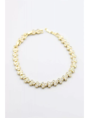 Taşlı Xuping Bileklik - Altın