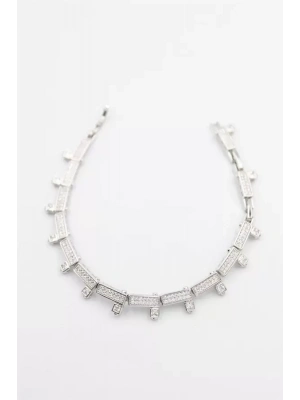 Taşlı Xuping Bileklik - Gümüş