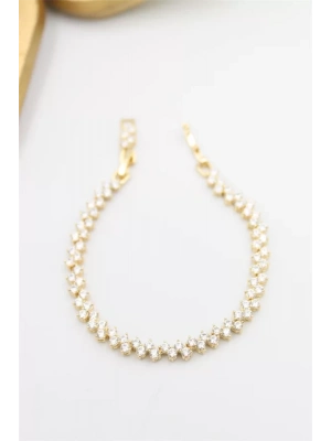 Taşlı Xuping Vip Bileklik - Altın