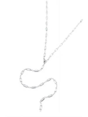 Taşlı Y Kolye - Gümüş