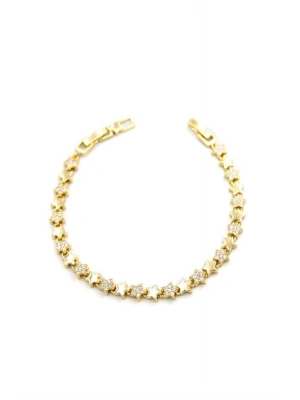 Taşlı Yıldız Bileklik - Altın