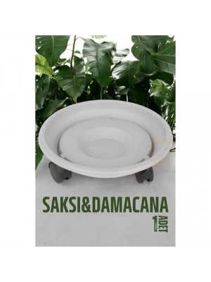 Tekerlekli Saksı Altığı 37 CM BEYAZ 721051