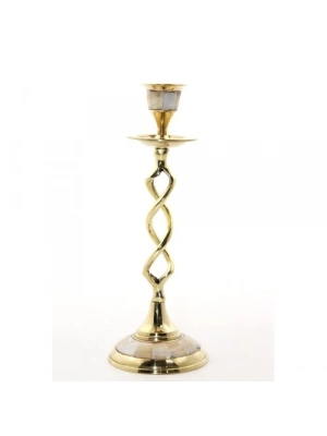 Tekli Pirinç Sedefli Şamdan Model 2