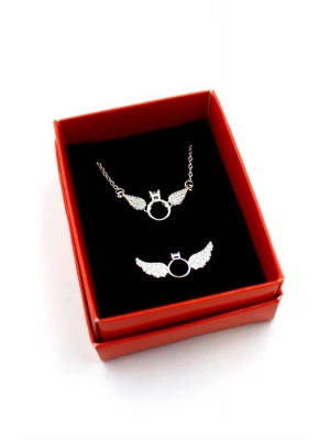 Tektaş Set Kolye - Altın