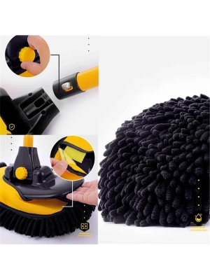 Teleskopik Saplı Kuru Islak Oto Yıkama Fırçası