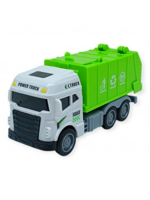 Temizlik Araçları Serisi - Sürtmeli Çöp Kamyonu 12 cm  - 3626
