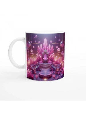 Terazi Burcu Baskılı Kahve Kupası - Büyülü Kristal Mağarası Temalı Vs2