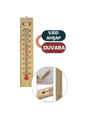 ® Termometre  - Ahşap Duvar Termometresi