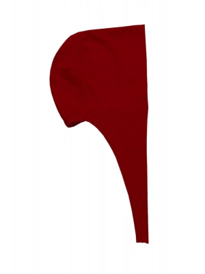 Tesettür Bone Bağcıklı Likralı Bordo