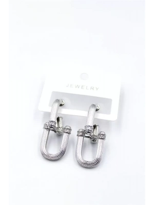 Tf Zincir Küpe - Gümüş