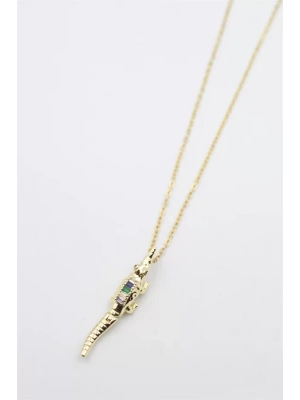 Timsah Kolye - Altın