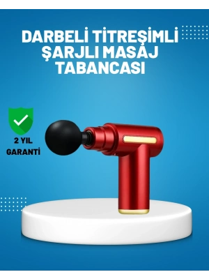 ® Titreşimli Masaj Tabancası 4 Başlıklı 6 Hız Ayarlı Kas Rahatlatıcı