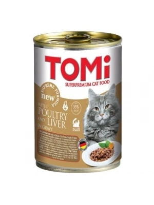 Tomi Kanatlı Eti ve Ciğerli Yetişkin Konserve Kedi Maması 400 Gr 1 Adet