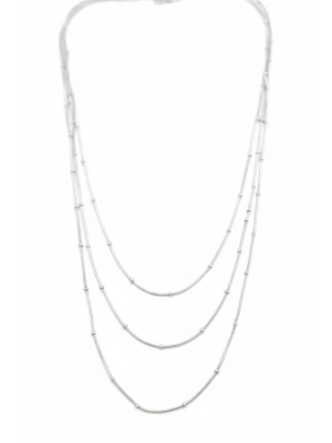 Top Boncuk Zincir Kolye - Gümüş