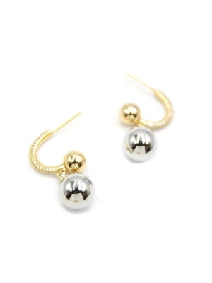 Top Halka Küpe - Gümüş