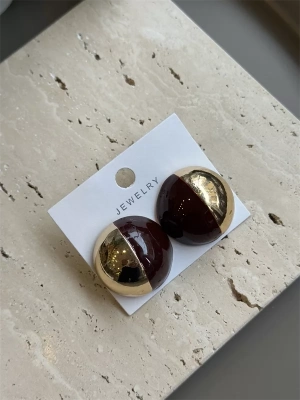 Top Küpe - Kahverengi