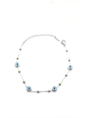 Top Nazar Bileklik - Gümüş